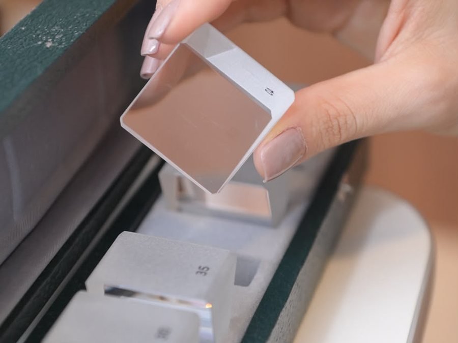 Teste ortóptico com barra de prismas